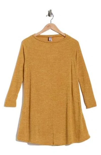Go Couture Long Sleeve Sweater Dress In Yellow
