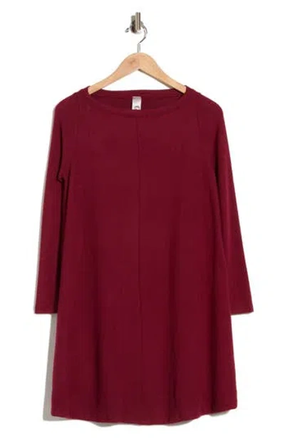 Go Couture Long Sleeve Swing Dress In Chilli Oil