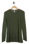 Go Couture Long Sleeve T-shirt In Green