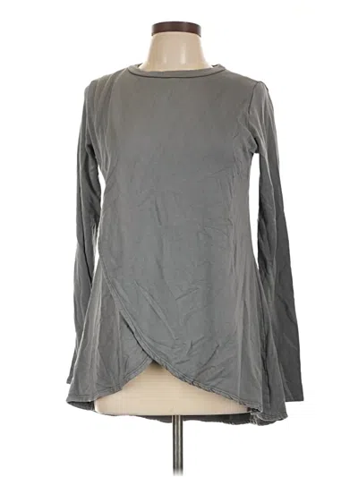 Pre-owned Go Couture Long Sleeve Top Gray Cowl Neck Tops