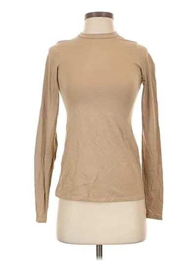 Pre-owned Go Couture Long Sleeve Turtleneck In Tan