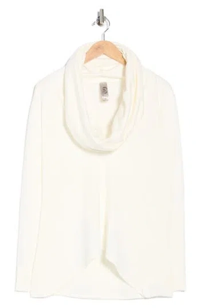 Go Couture Off The Shoulder Asymmetric Sweater In White