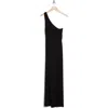 Go Couture One Shoulder Maxi Dress In Black
