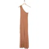 Go Couture One Shoulder Maxi Dress In Sunburn