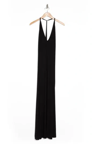 Go Couture Plunge Neck Maxi Dress In Black