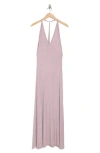 Go Couture Plunge Neck Maxi Dress In Elderberry