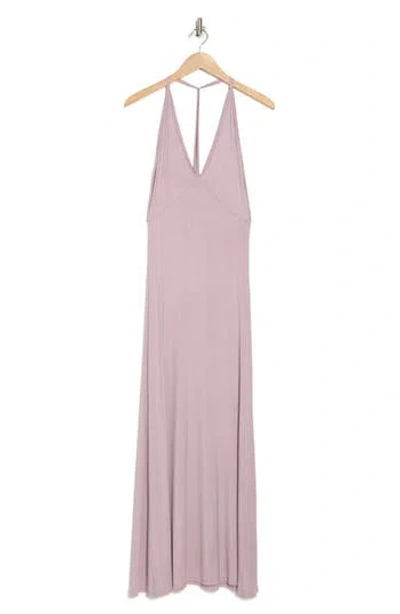 Go Couture Plunge Neck Maxi Dress In Elderberry