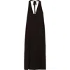Go Couture Plunging V-neck Maxi Dress In Black