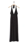 Go Couture Plunging V-neck Maxi Dress In Black