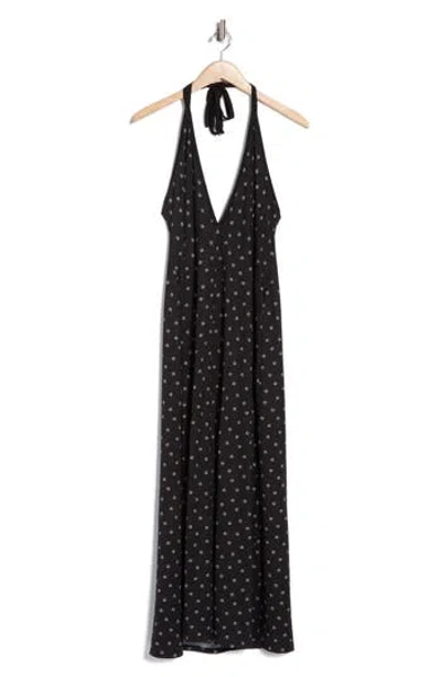Go Couture Plunging V-neck Maxi Dress In Black