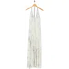 Go Couture Plunging V-neck Maxi Dress In Gray