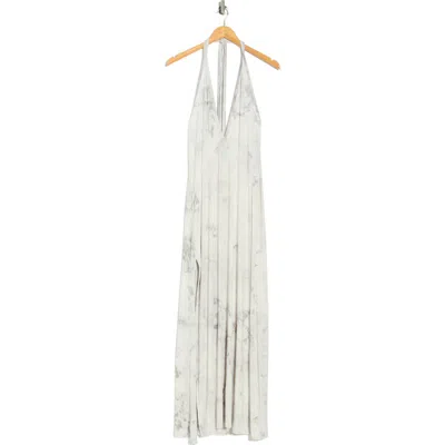 Go Couture Plunging V-neck Maxi Dress In Gray