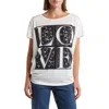 Go Couture Print Dolman Sleeve T-shirt In White/summer Song