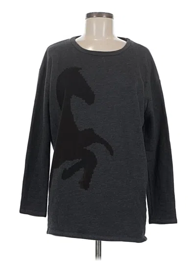 Pre-owned Go Couture Pullover Sweater In Gray