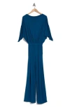 Go Couture Raglan Sleeve Capri Jumpsuit In Gibraltar Blue