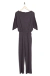 Go Couture Raglan Sleeve Jumpsuit In Eggplant