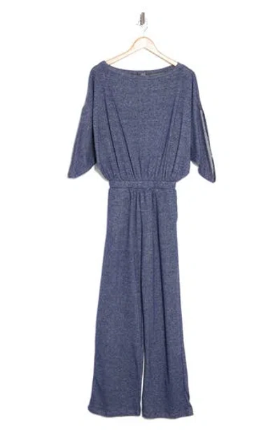 Go Couture Raglan Sleeve Jumpsuit In Navy