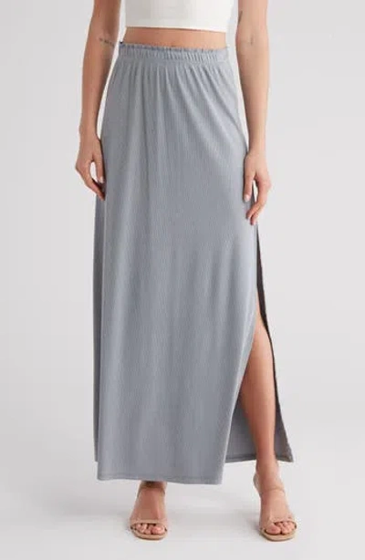 Go Couture Rib Maxi Skirt In Northern Droplet