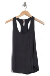 Go Couture Rounded Racerback Tank In Black