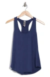 Go Couture Rounded Racerback Tank In Deja Vu Blue
