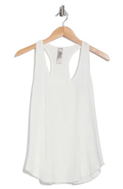 Go Couture Rounded Racerback Tank In Ivory