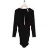 Go Couture Ruched Long Sleeve Dress In Black