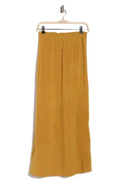 Go Couture Ruffle Slit Maxi Skirt In Orange