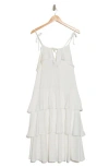 Go Couture Ruffle Tiered Midi Slipdress In Ivory