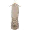 Go Couture Scrunch Jersey Minidress In Brown