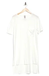 Go Couture Short Sleeve High-low Tunic Top In Ivory