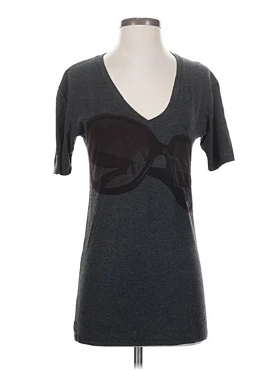 Pre-owned Go Couture Short Sleeve T-shirt In Gray