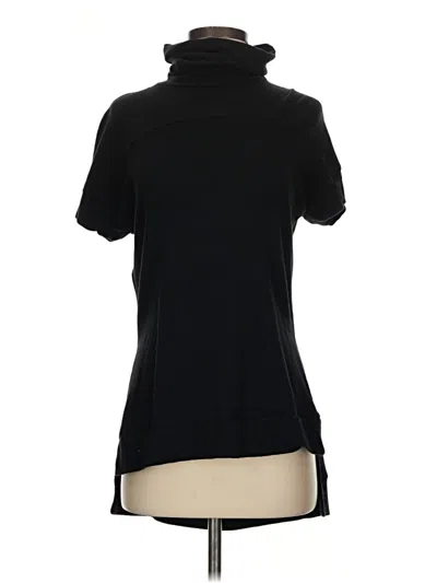 Pre-owned Go Couture Short Sleeve Turtleneck In Black