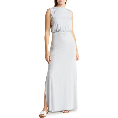 Go Couture Sleeveless Maxi Dress In Gray