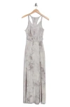 Go Couture Sleeveless Maxi Dress In Gray