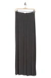 Go Couture Slit Maxi Skirt In Charcoal