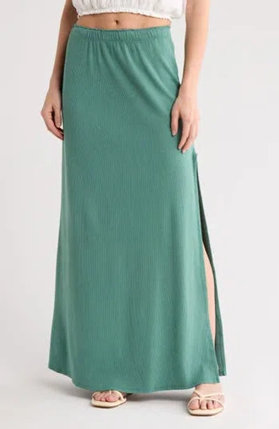Go Couture Slit Maxi Skirt In Kashmir
