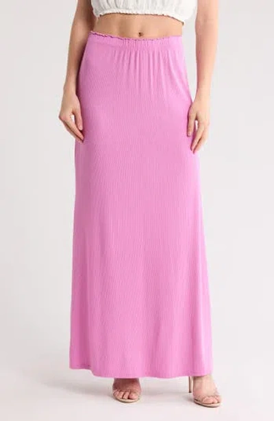 Go Couture Slit Maxi Skirt In Purple