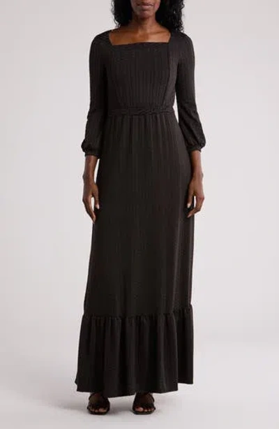 Go Couture Square Neck Maxi Dress In Black