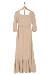 Go Couture Square Neck Maxi Dress In Hazelnut