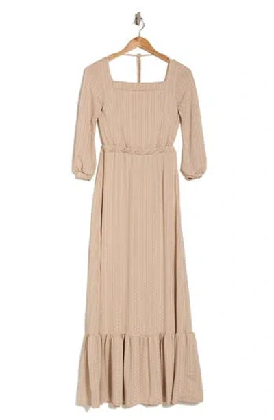 Go Couture Square Neck Maxi Dress In Hazelnut