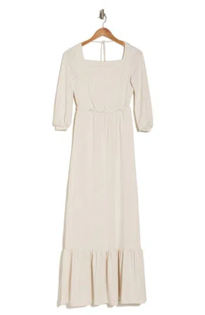 Go Couture Square Neck Maxi Dress In Ivory