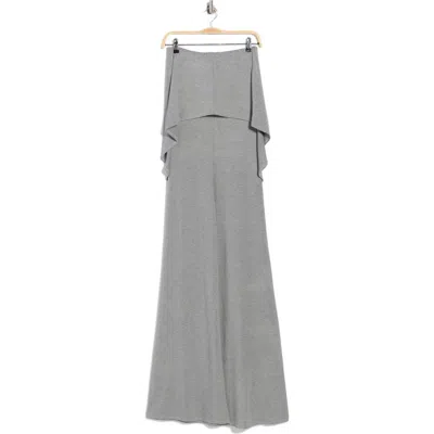 Go Couture Strapless Popover Jumpsuit In Gray
