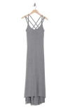 Go Couture Strappy Maxi Dress In Gray
