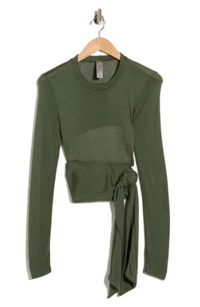 Go Couture Tie Back Top In Green