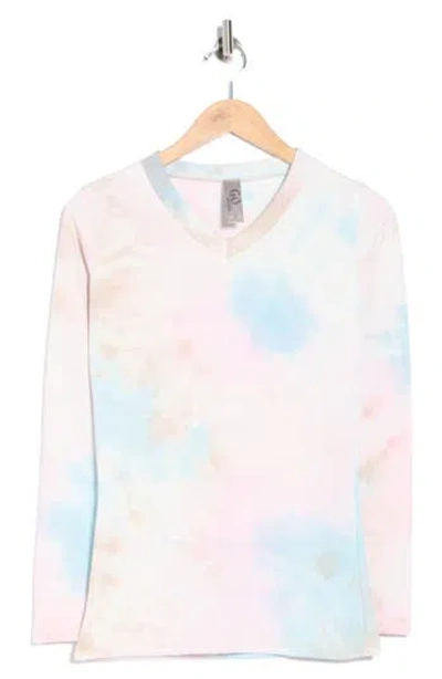 Go Couture Tie Dye V-neck Sweater In Multi