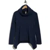 Go Couture Turtleneck Asymmetric Sweater In Blue