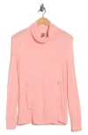 Go Couture Turtleneck Sweater In Pink