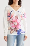 Go Couture V-neck Dolman Sleeve Sweater
