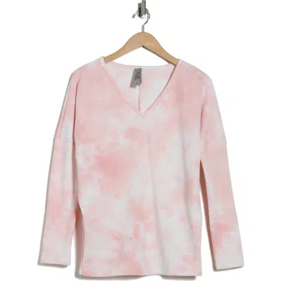 Go Couture V-neck Dolman Sleeve Sweater In Pink