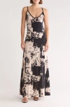Go Couture V-neck Maxi Dress In Black